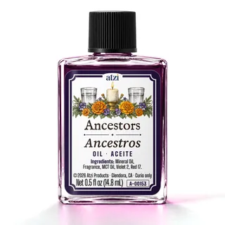 Aceite espiritual Ancestros, frasco de ½ onza líquida