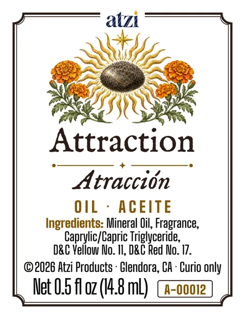 Front label of Attraction spiritual oil