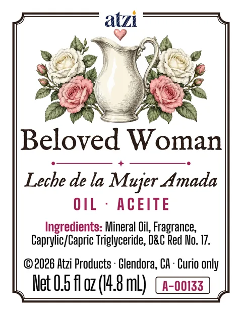Front label of Beloved Woman spiritual oil