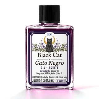 Black Cat spiritual oil, ½ fl oz bottle