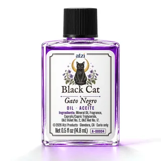 Black Cat spiritual oil, ½ fl oz bottle