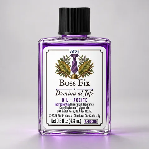 Aceite espiritual Domina al Jefe, frasco de ½ onza líquida