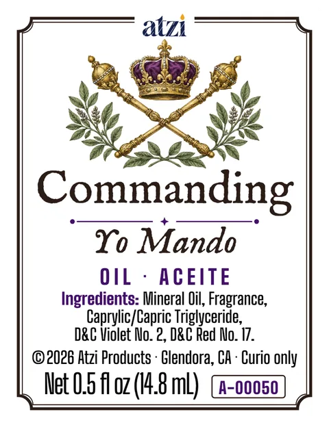 Front label of Commanding spiritual oil