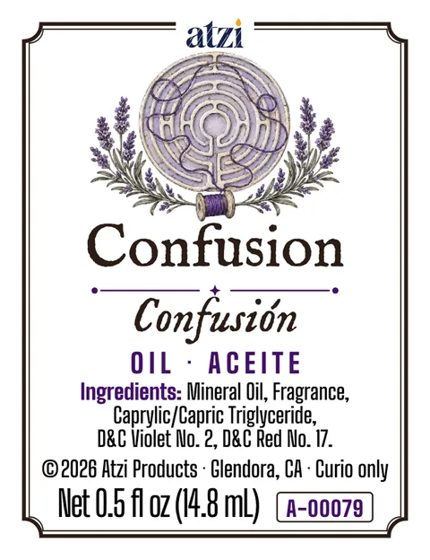 Front label of Confusion spiritual oil