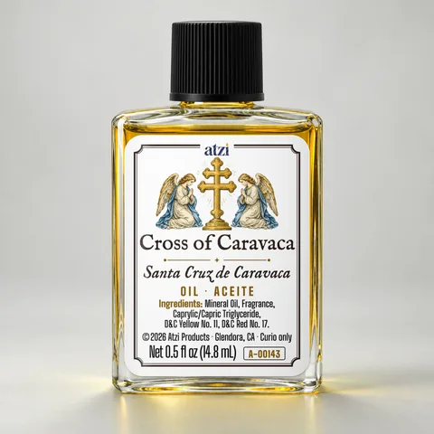 Cross of Caravaca spiritual oil, ½ fl oz bottle