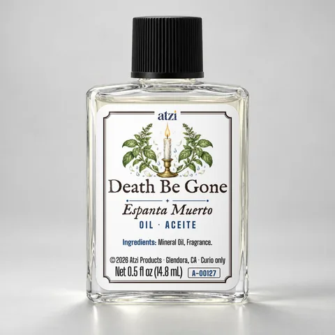 Death Be Gone spiritual oil, ½ fl oz bottle