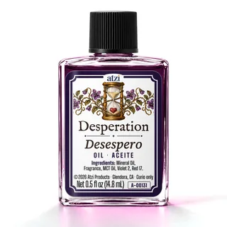 Aceite espiritual Desespero, frasco de ½ onza líquida