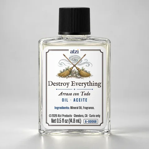 Destroy Everything spiritual oil, ½ fl oz bottle