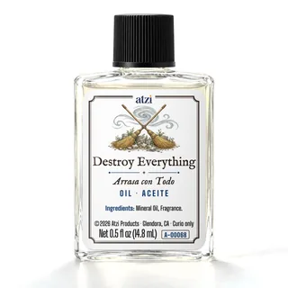 Aceite espiritual Arrasa con Todo, frasco de ½ onza líquida