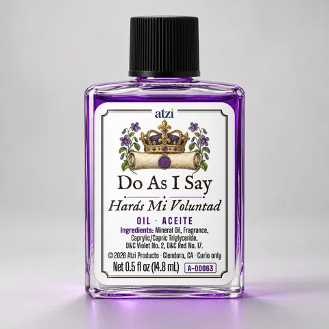 Aceite espiritual Harás Mi Voluntad, frasco de ½ onza líquida