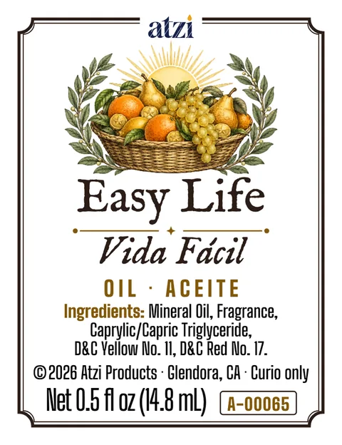 Front label of Easy Life spiritual oil