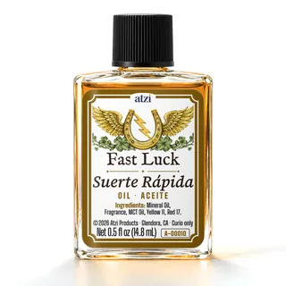 Fast Luck spiritual oil, ½ fl oz bottle