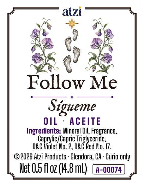 Etiqueta frontal del aceite espiritual Sígueme