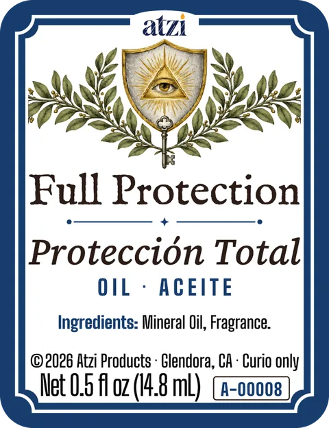 Front label of Full Protection spiritual oil