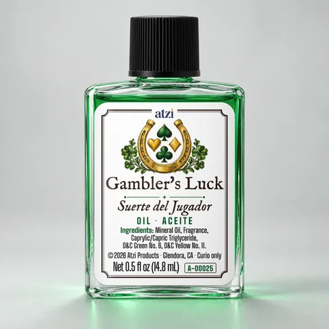 Gambler's Luck spiritual oil, ½ fl oz bottle