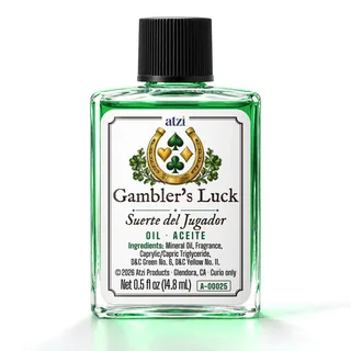 Gambler's Luck spiritual oil, ½ fl oz bottle