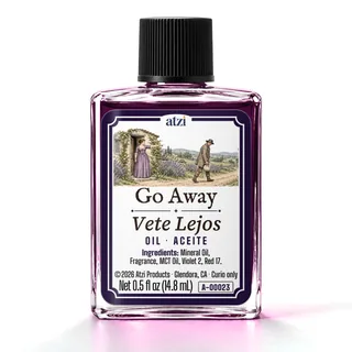 Aceite espiritual Vete Lejos, frasco de ½ onza líquida