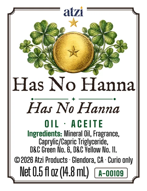 Front label of Has No Hanna spiritual oil