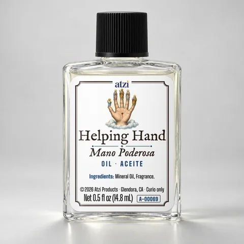 Aceite espiritual Mano Poderosa, frasco de ½ onza líquida