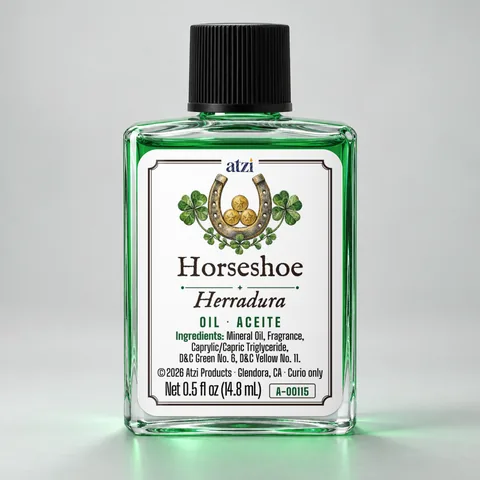 Horseshoe spiritual oil, ½ fl oz bottle