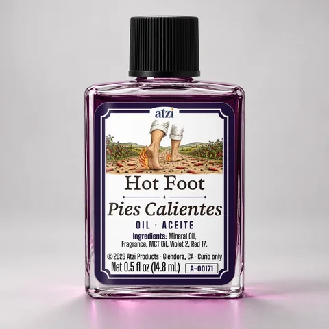 Hot Foot spiritual oil, ½ fl oz bottle