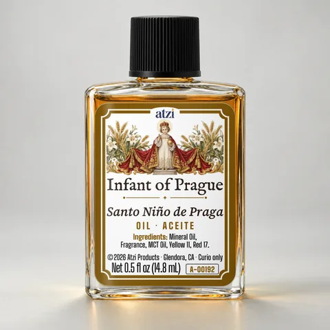 Infant of Prague spiritual oil, ½ fl oz bottle