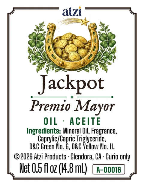 Etiqueta frontal del aceite espiritual Premio Mayor