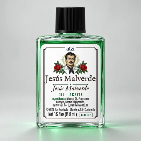 Jesús Malverde spiritual oil, ½ fl oz bottle