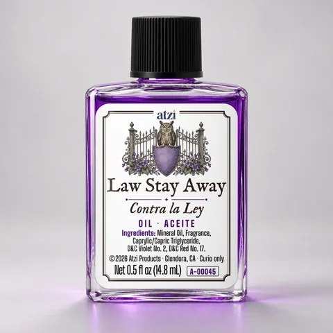 Aceite espiritual Contra la Ley, frasco de ½ onza líquida