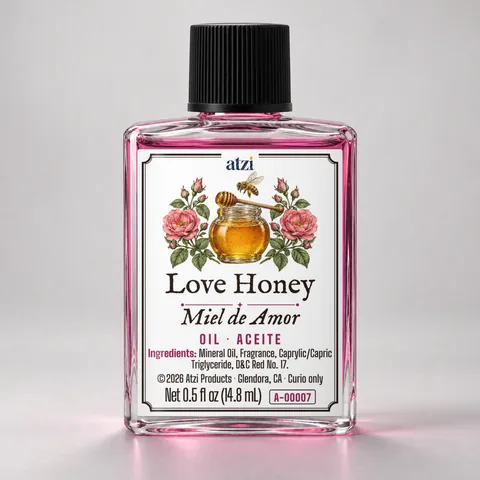 Aceite espiritual Miel de Amor, frasco de ½ onza líquida