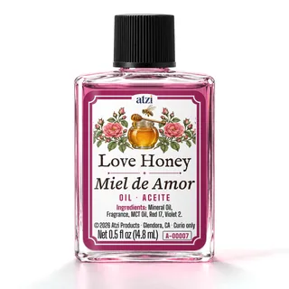 Aceite espiritual Miel de Amor, frasco de ½ onza líquida