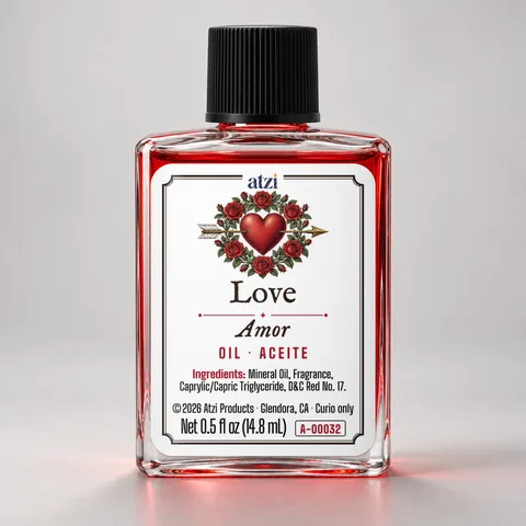 Aceite espiritual Amor, frasco de ½ onza líquida