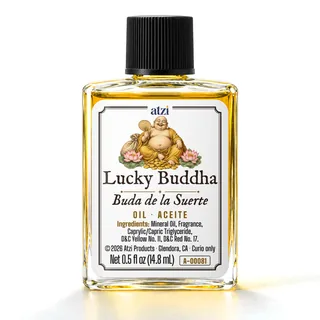 Lucky Buddha spiritual oil, ½ fl oz bottle