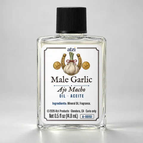 Male Garlic spiritual oil, ½ fl oz bottle