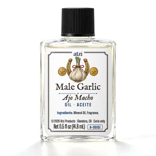 Aceite espiritual Ajo Macho, frasco de ½ onza líquida