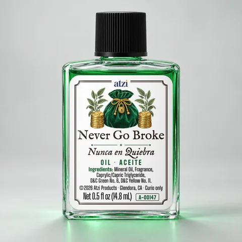 Aceite espiritual Nunca en Quiebra, frasco de ½ onza líquida