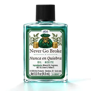 Aceite espiritual Nunca en Quiebra, frasco de ½ onza líquida