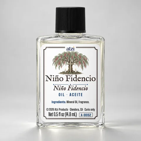 Aceite espiritual Niño Fidencio, frasco de ½ onza líquida