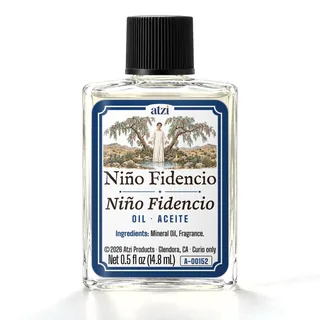 Aceite espiritual Niño Fidencio, frasco de ½ onza líquida