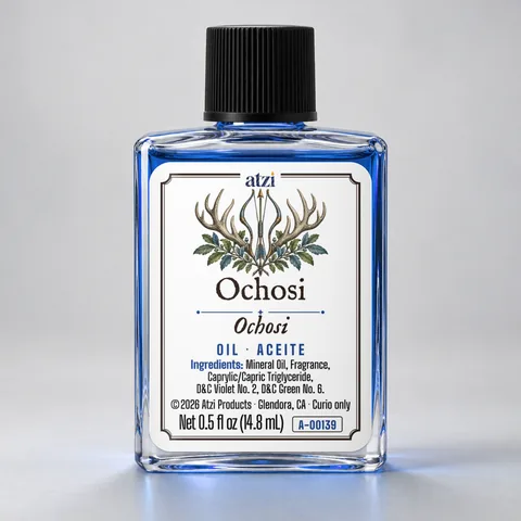 Aceite espiritual Ochosi, frasco de ½ onza líquida