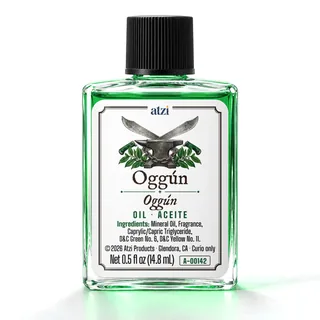 Aceite espiritual Oggún, frasco de ½ onza líquida