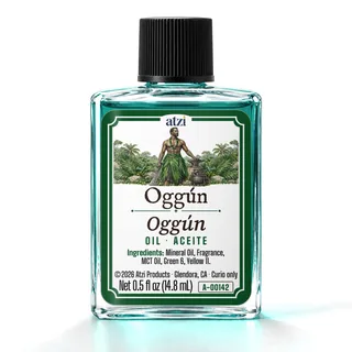 Aceite espiritual Oggún, frasco de ½ onza líquida