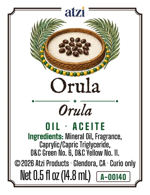 Front label of Orula spiritual oil