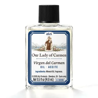 Aceite espiritual Virgen del Carmen, frasco de ½ onza líquida