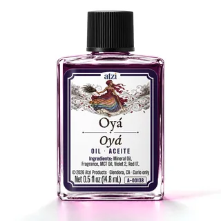 Aceite espiritual Oyá, frasco de ½ onza líquida