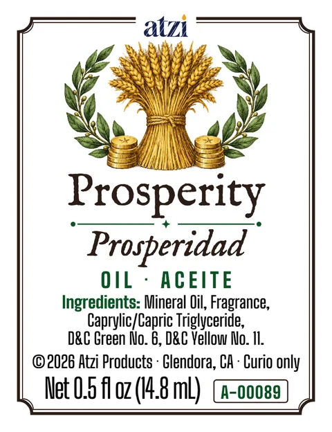 Front label of Prosperity spiritual oil
