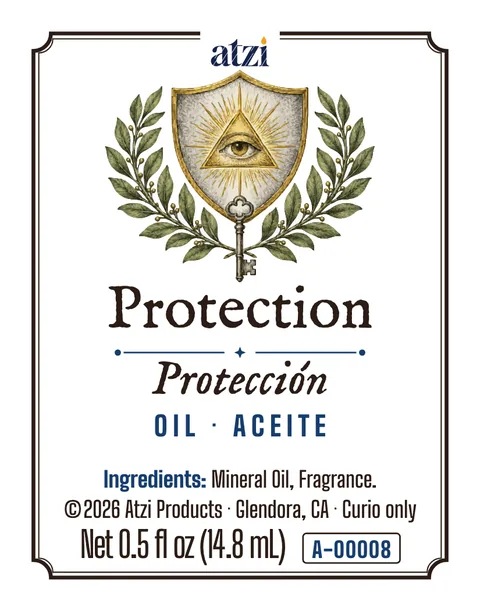 Front label of Protection spiritual oil