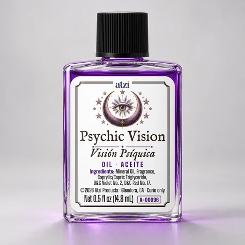 Aceite espiritual Visión Psíquica, frasco de ½ onza líquida