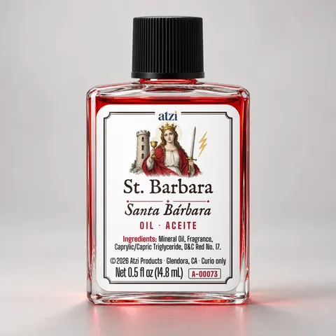 St. Barbara spiritual oil, ½ fl oz bottle