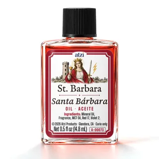 St. Barbara spiritual oil, ½ fl oz bottle